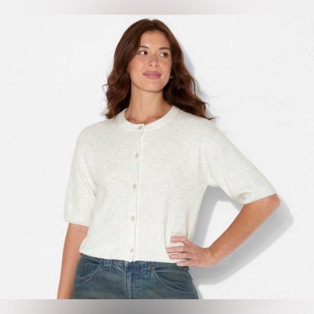 Wild Fable Heather Gray Women’s Crewneck Cardigan